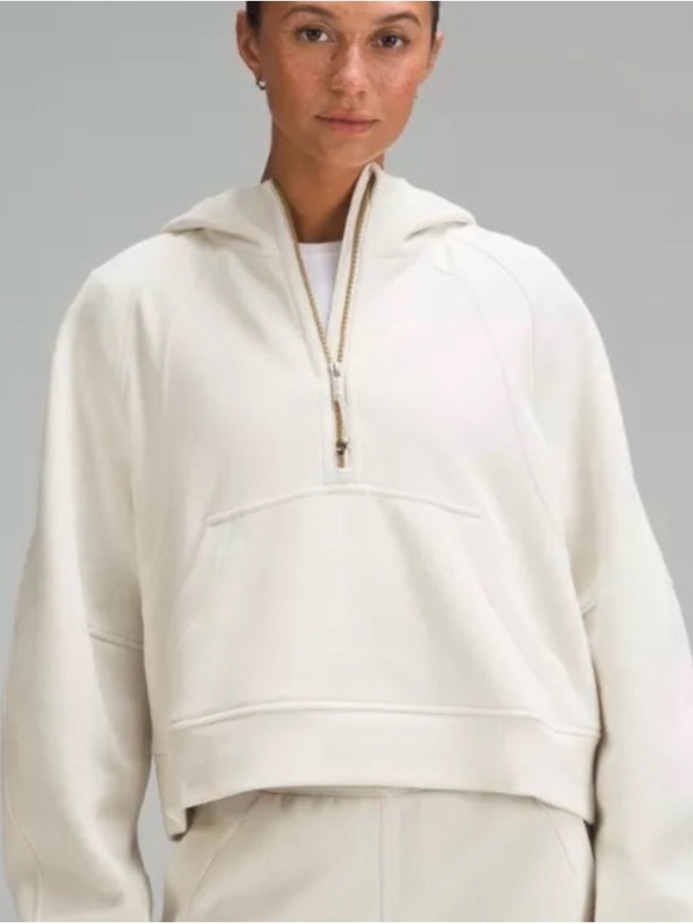 Lululemon Women’s Half-Zip Scuba Hoodie with Gold Zipper